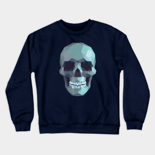 Turquoise Skull Low Poly Crewneck Sweatshirt